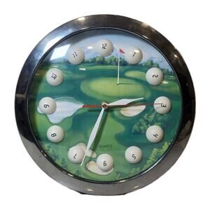 Golf Ball Wall Clock - Quartz 11”